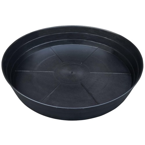 Deep black plant saucer - deep,
