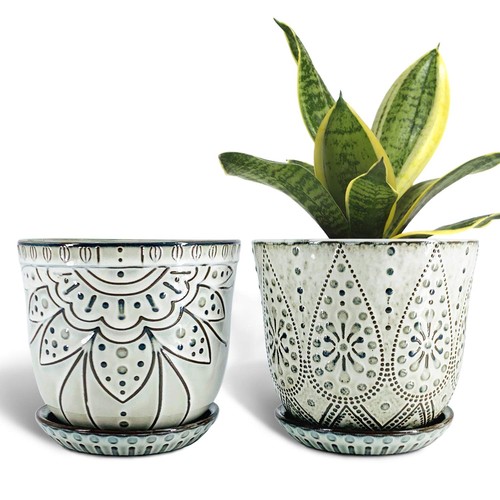 Ceramic plant pots inch - pots,, 6