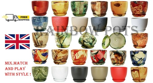 Ceramic plant pots with - pots,