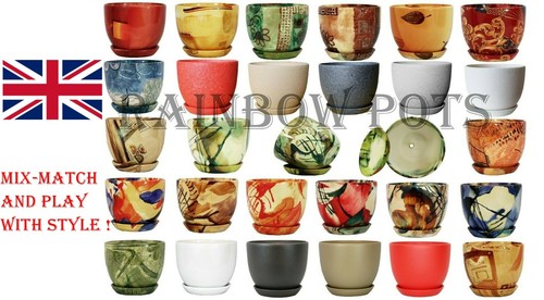 Ceramic plant pots - ceramic, saucer
