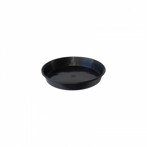 Black round plastic plant - plastic,