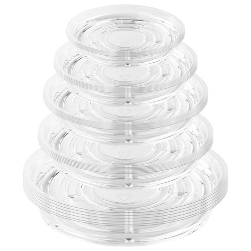 Pack clear plant saucers - pack,