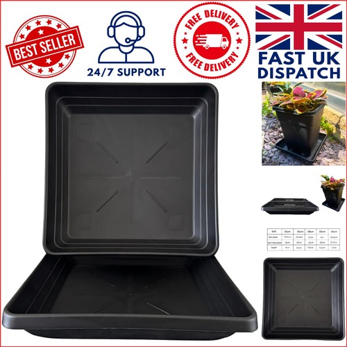 Deep square plant saucers - deep,