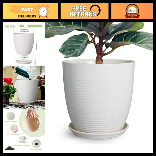 Large ceramic planter pot - 12",