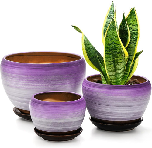 Set ceramic flower pots - 3,