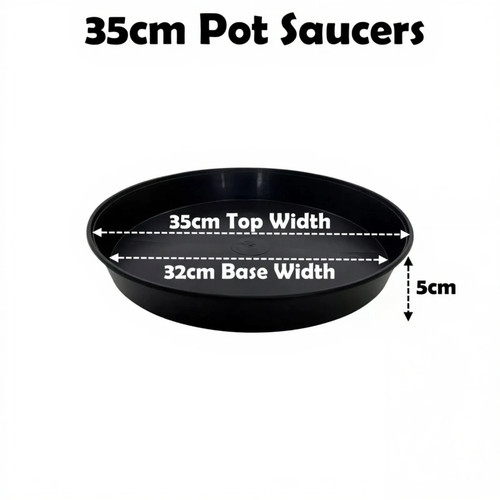 35cm plant pot saucers round - 35cm,