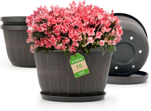 Inch plastic flower - flower, pots