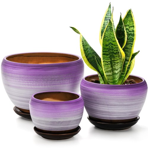 Set ceramic flower pots - of,