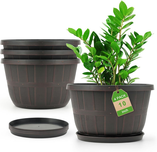 Inch plastic flower - flower, pots