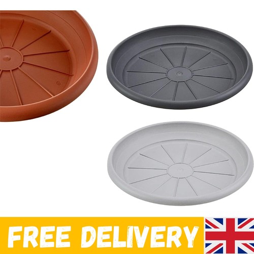Plastic plant pot saucers - plastic,